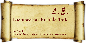 Lazarovics Erzsébet névjegykártya