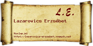 Lazarovics Erzsébet névjegykártya